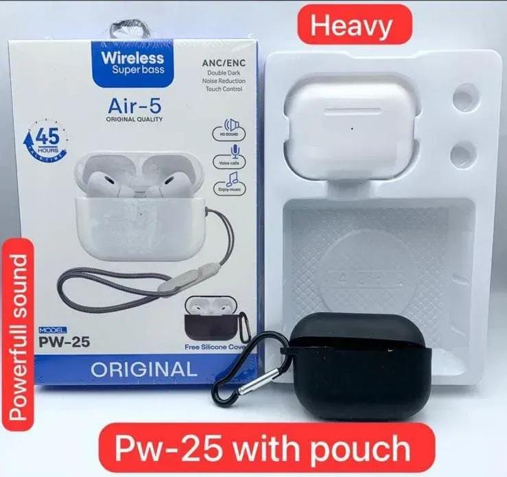 *Product Name*: Wi-Fi Airpods PW-25 with Pouch Heavy Waterproof